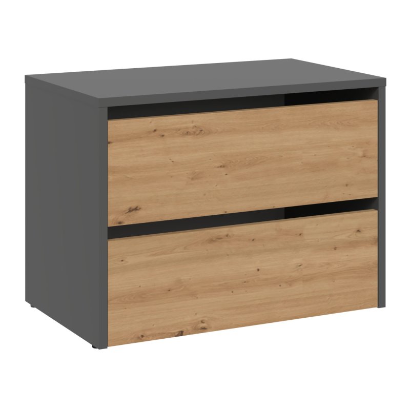 Topeshop MODO ANT/ART shoe organizer Closed Anthracite Oak