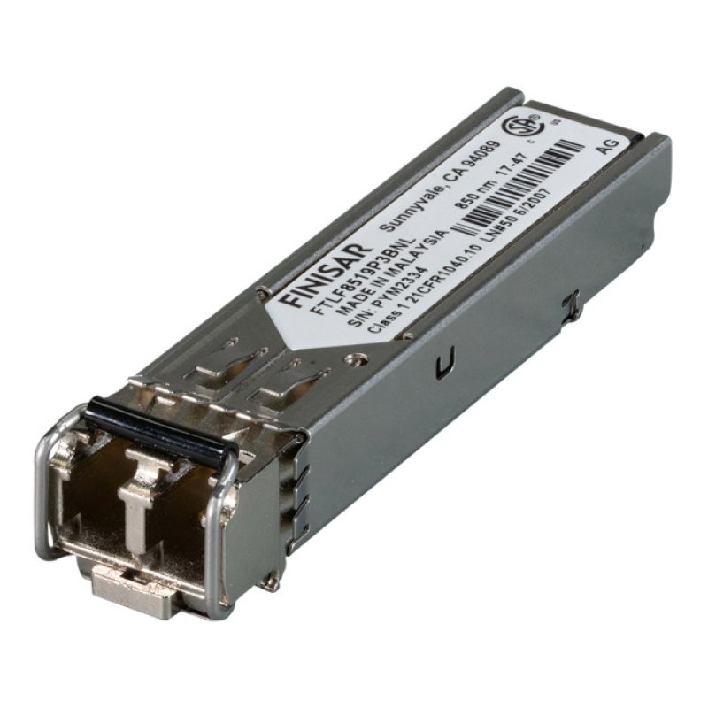 Multirate SFP Mini GBIC fuer Gigabit Ethernet und 1 Gbits oder 2 Gbits Fibre Channel auf Multimode LC Duplex Anschluss