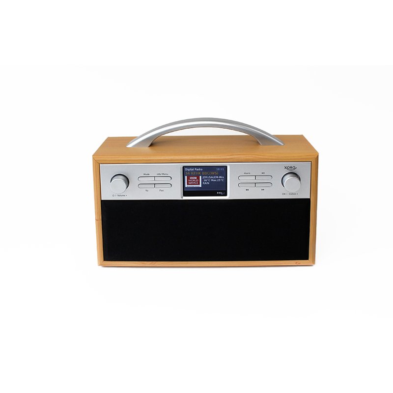 Xoro XOR400900 Radio portable Internet Numérique Noir, Argent, Bois