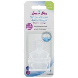Luc Et Lea Ergosense Anti-Colic Silicone Teats 6 Months - Pack of 2