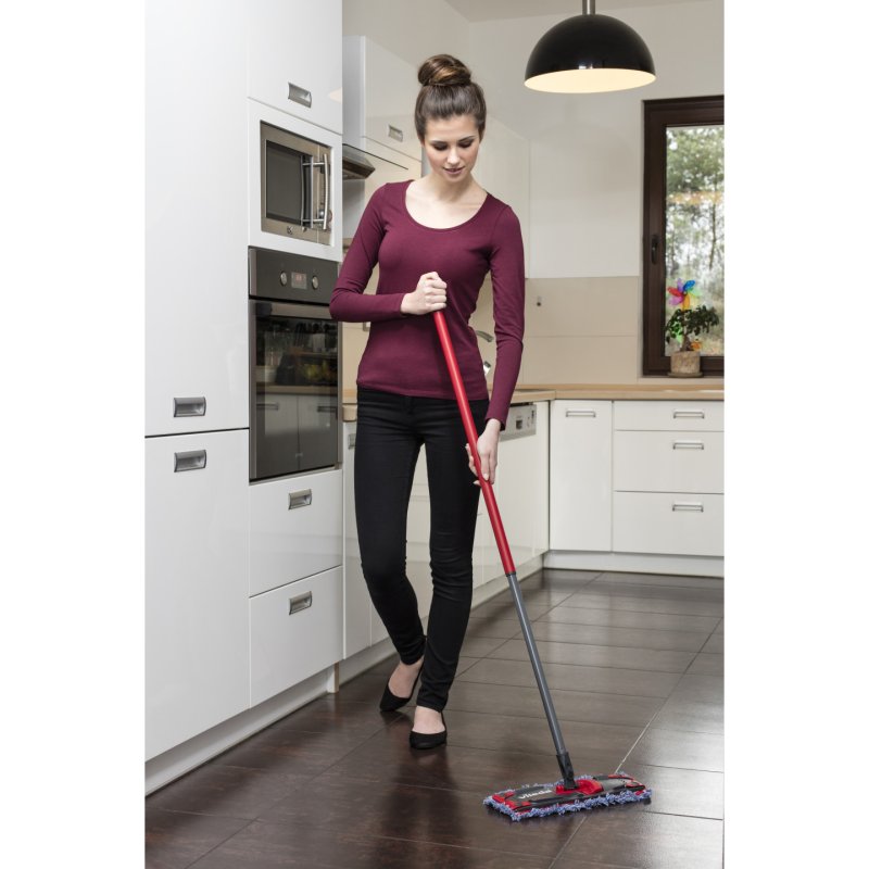 Vileda 158575 mop Microfibre, Polyamide, Polyester Black, Red, White