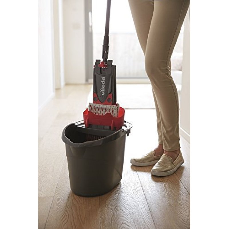 Vileda 158575 mop Microfibre, Polyamide, Polyester Black, Red, White