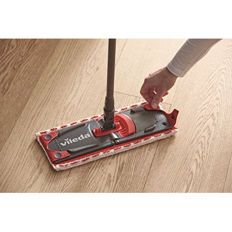 Vileda 158575 mop Microfibre, Polyamide, Polyester Black, Red, White