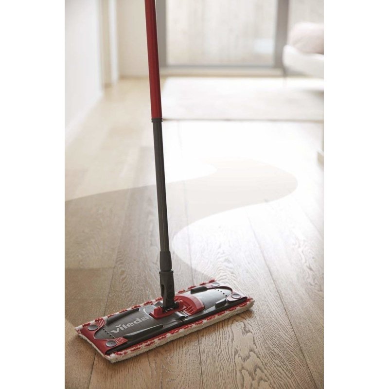 Vileda 158575 mop Microfibre, Polyamide, Polyester Black, Red, White