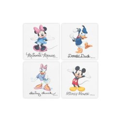 Lulabi Pack Of 4 Nonslip Stickers Disney 10x10 Cm For Baby Care