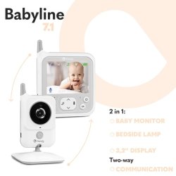 Lionelo Babyline 7.1 Baby Monitor With Camera And Receiver, Range Up To 260