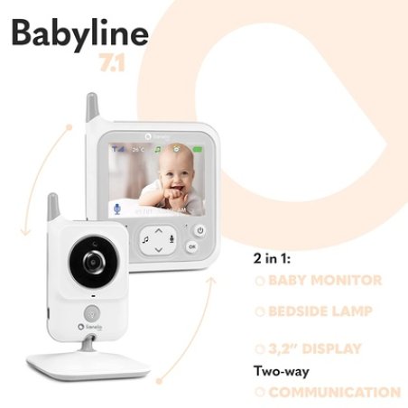 Lionelo Babyline 7.1 Baby Monitor With Camera And Receiver, Range Up To 260
