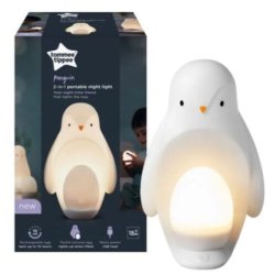 Tommee Tippee 2 In 1 Night Light Penguin Portable Dimmable Rechargable Egg Bnib