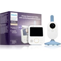 Philips AVENT SCD845/52 moniteur vidéo pour bébé 300 m FHSS Bleu, Blanc