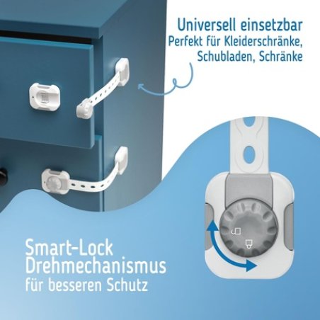 Sipo Smart Lock 6-Piece Security Strap for Cabinets and Drawers