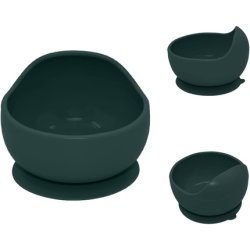 Petite&Mars Silicone Bowl for Toddlers TAKE&MATCH with Suction Cup Non-Slip Bowl BPA-Free Learning Bowls Healthy