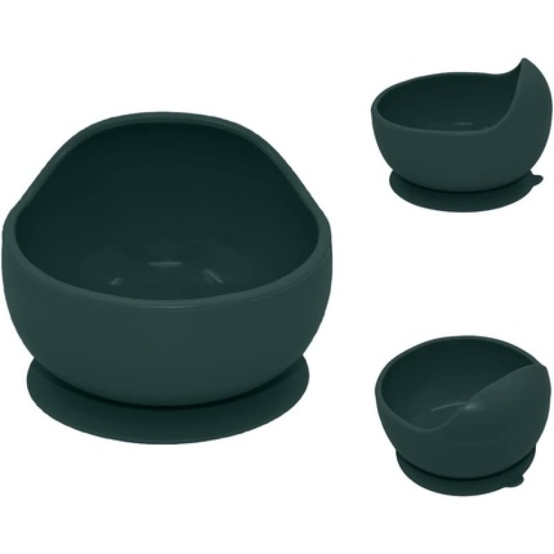 Petite&Mars Silicone Bowl for Toddlers TAKE&MATCH with Suction Cup Non-Slip Bowl BPA-Free Learning Bowls Healthy