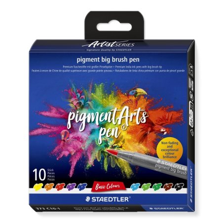 Staedtler – Big Brush – 10 pcs Assorted – Pastel Colours (373 C10‑1)