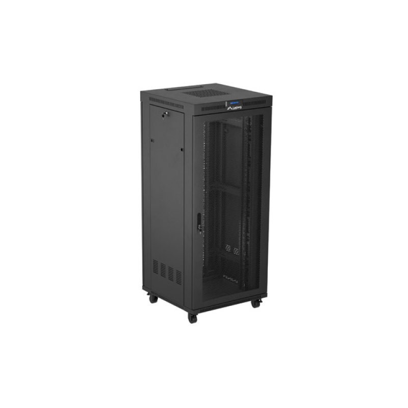 ARMARIO RACK 19" LANBERG 37U 800X800 FLAT PACK PUERTA PERFORADA CON LCD NEGRO