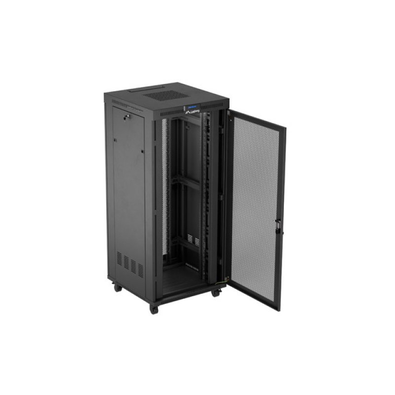 ARMARIO RACK 19" LANBERG 37U 800X800 FLAT PACK PUERTA PERFORADA CON LCD NEGRO