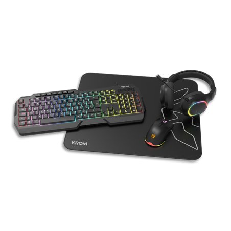 Krom Kenta 4 in 1 RGB Gaming Kit, Black