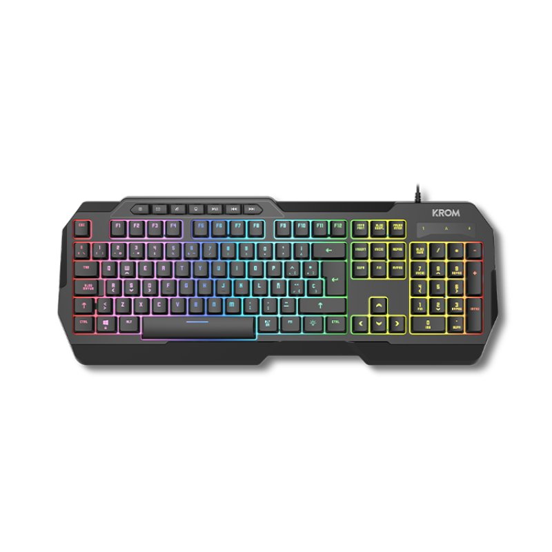 Krom Kenta clavier Souris incluse Gaming USB QWERTY Anglais Noir