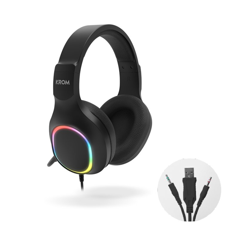 Krom Kenta clavier Souris incluse Gaming USB QWERTY Anglais Noir