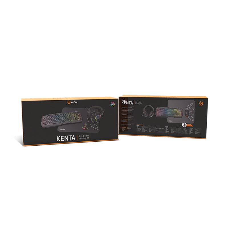 Krom Kenta clavier Souris incluse Gaming USB QWERTY Anglais Noir