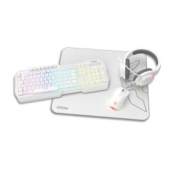 PACK KROM 4 EN 1 RGB KENYA GAMING COMBO BLANCO