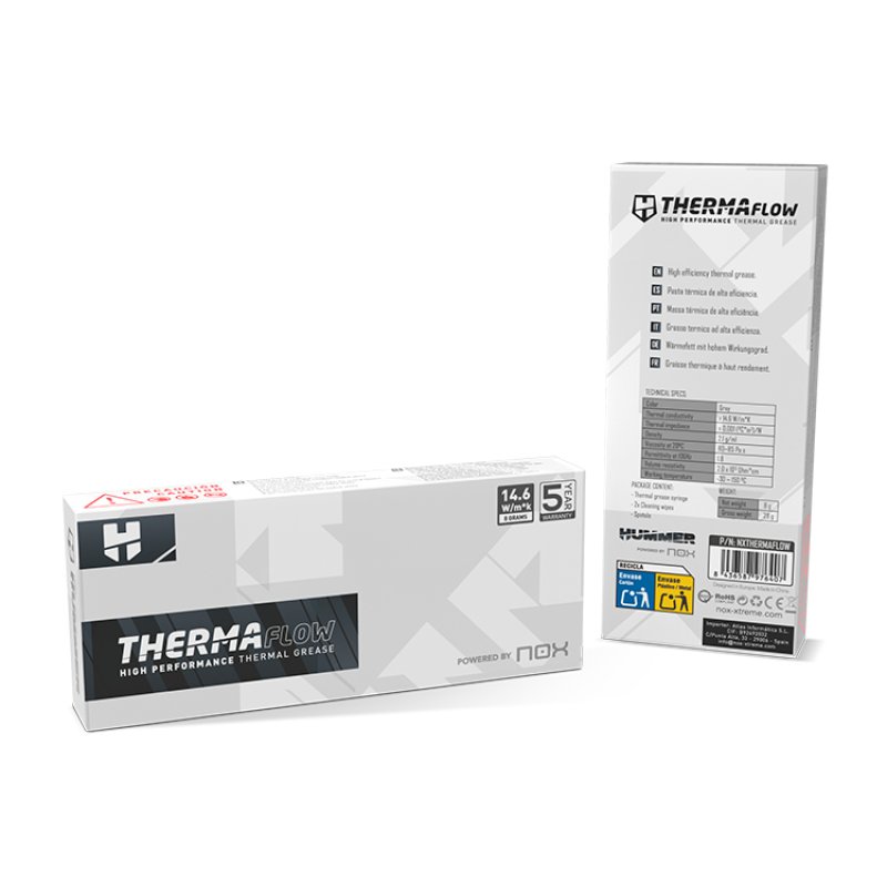 NOX NXTHERMAFLOW combiné de dissipateurs thermiques Pâte thermique 14,6 W/m·K 8 g
