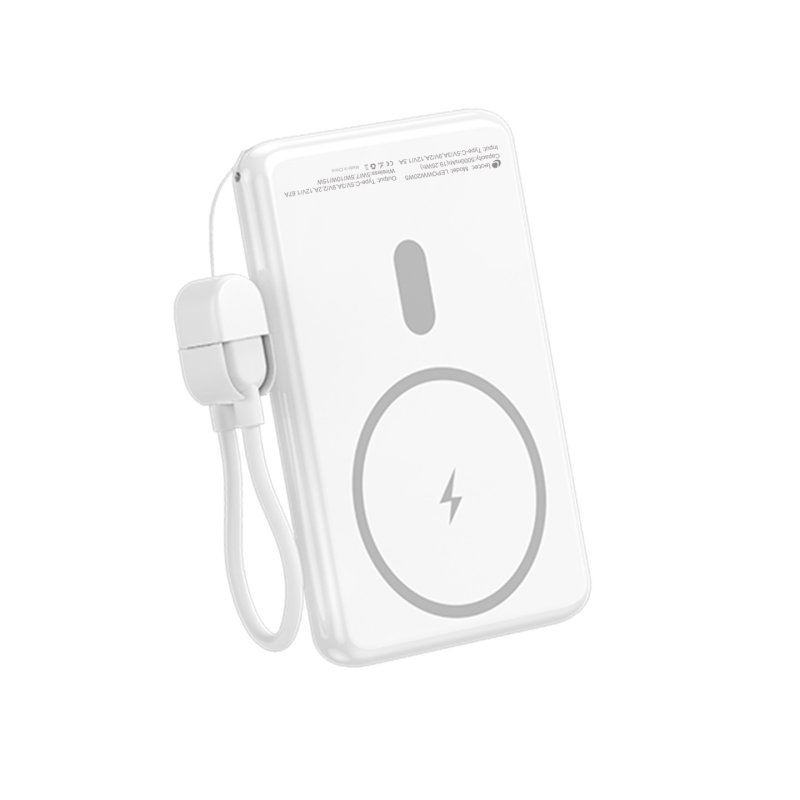 LEOTEC POWERBANK 5000MAH 20W FAST CHRG BLANCO 1USB-C WIRELESS INC LAN CAB USB-C A USB-C 65W