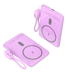 LEOTEC POWERBANK 5000MAH 20W FAST CHRG PURPURA 1USB-C WIRELESS INC LAN CAB USB-C A USB-C 65W