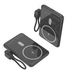 Leotec LEPOWW20W5K power bank Lithium Polymer (LiPo) 5000 mAh Wireless charging Black