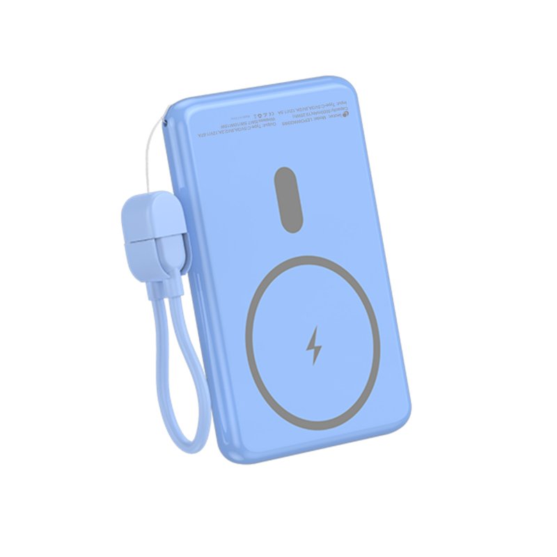 Leotec LEPOWW20W5B power bank Lithium Polymer (LiPo) 5000 mAh Wireless charging Blue