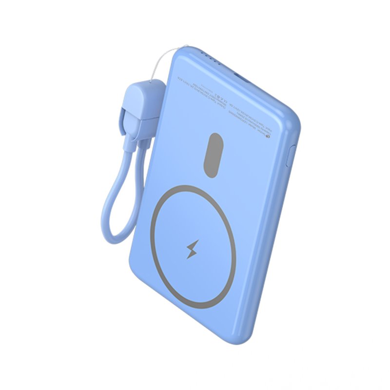Leotec LEPOWW20W5B banque d'alimentation électrique Lithium Polymère (LiPo) 5000 mAh Recharge sans fil Bleu