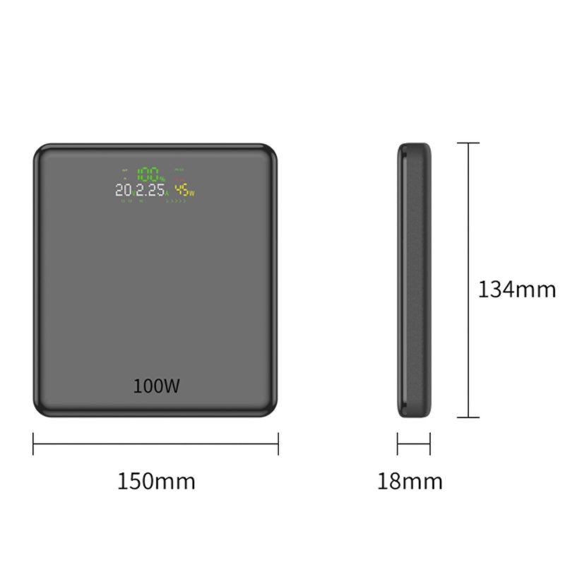 Leotec LEPOW100W20G banque d'alimentation électrique Lithium Polymère (LiPo) 20000 mAh Noir