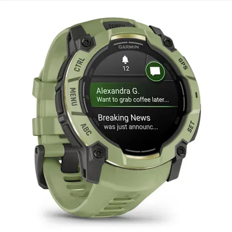 Garmin Instinct 3 AMOLED 3.3 cm (1.3") 50 mm Digital 416 x 416 pixels Touchscreen Green, Grey GPS (satellite)