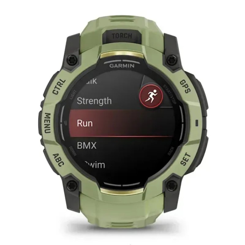 Garmin Instinct 3 AMOLED 3.3 cm (1.3") 50 mm Digital 416 x 416 pixels Touchscreen Green, Grey GPS (satellite)