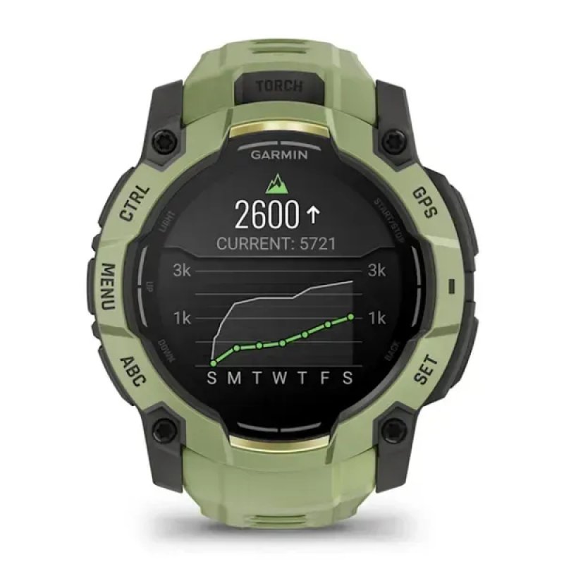 Garmin Instinct 3 AMOLED 3.3 cm (1.3") 50 mm Digital 416 x 416 pixels Touchscreen Green, Grey GPS (satellite)