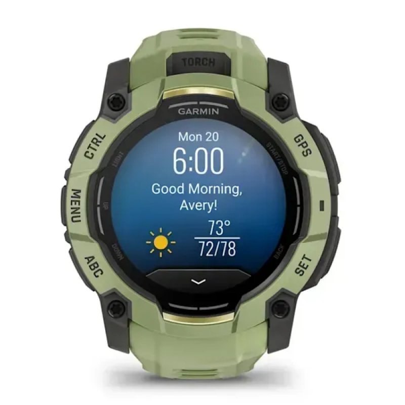 SMARTWATCH GARMIN INSTINCT 3 50MM AMOLED VERDE CORREA VERDE