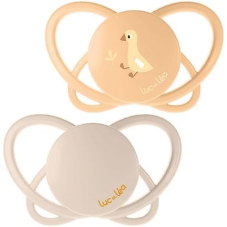 Luc Et Lea Physio Physiological Pacifier 0-6 Months Goose - Pack of 2