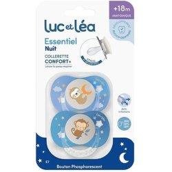Luc Et Lea Essential Night Pacifiers for 18 Months and Up