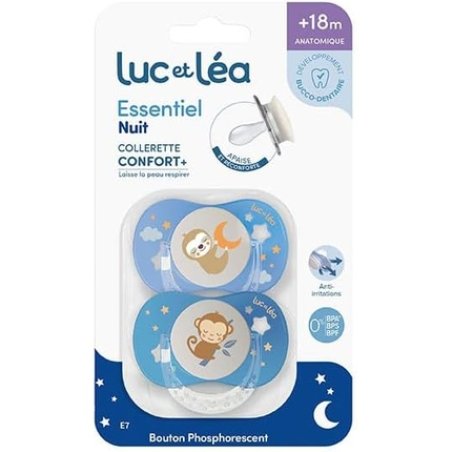 Luc Et Lea Essential Night Pacifiers for 18 Months and Up