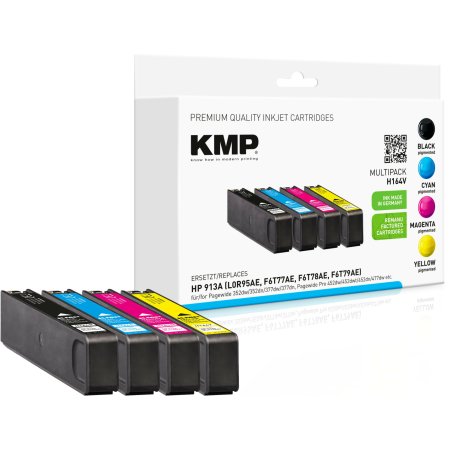 KMP Patrone HP NR.913A Multip.3000-3500 S. H164V Hybrid-Chip refilled