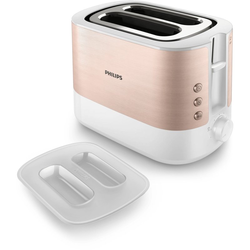 Philips Viva Collection HD2638/11 toaster 7 2 slice(s) 950 W Rose gold White