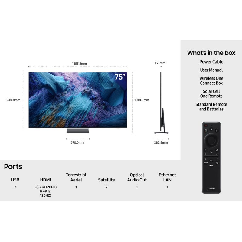 Samsung QE75QN990FT 190,5 cm (75") 8K Ultra HD Smart TV Wifi Noir