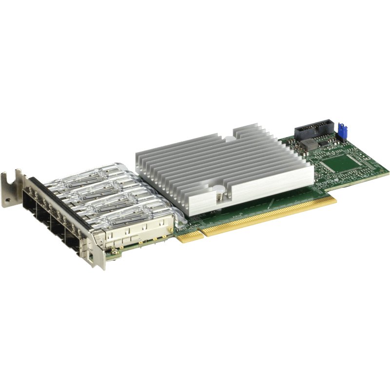 Supermicro Netzwerkadapter PCIe G4 x16 LP 4x 25GbE SFP28 Intel E810-CAM1