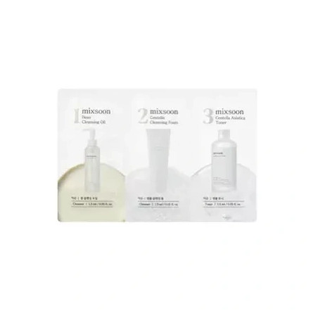 Mixsoon Bean Cleansing Oil Centella Cleansing Foam Centella Asiatica Toner Sachet 15ml Each