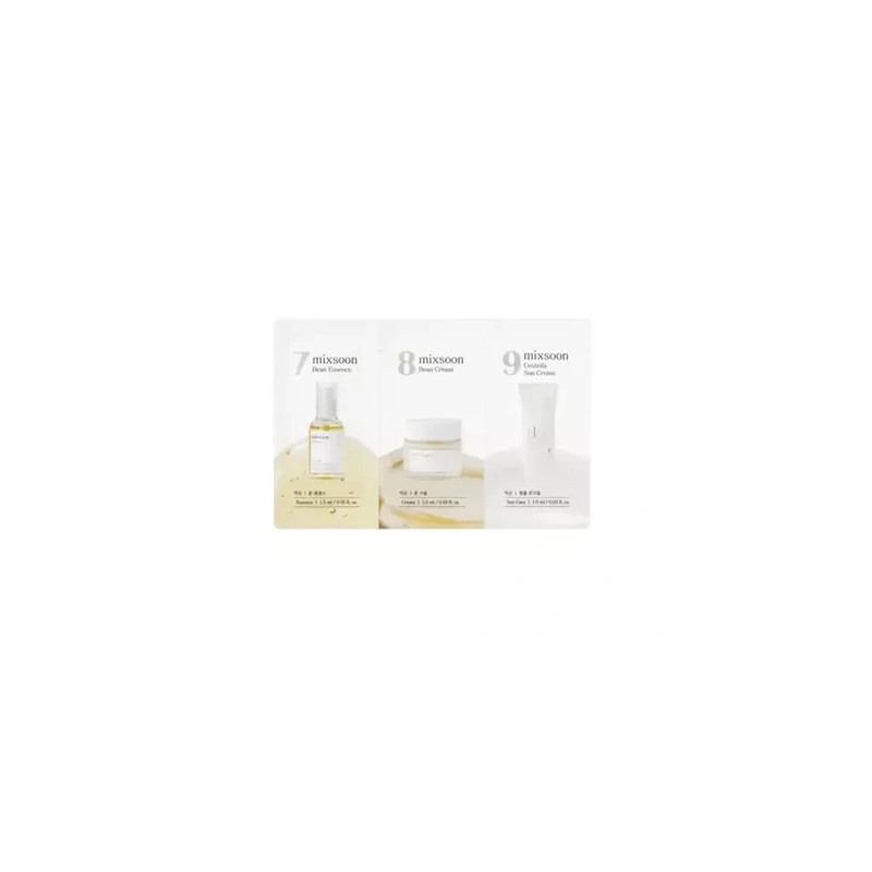 Mixsoon Bean Essence 15ml Bean Cream 1ml And Centella Sun Cream 1ml