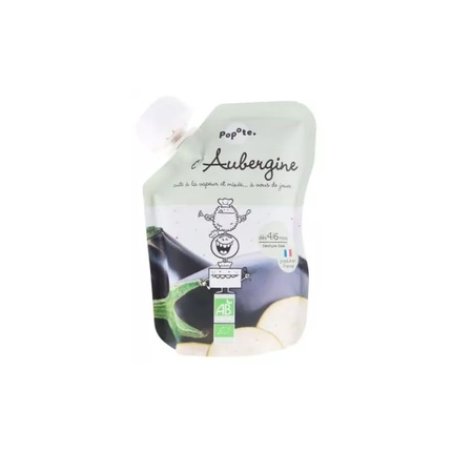 Popote Gourd Pureed Aubergine Organic Baby Food For 4/6 Months - 120 G
