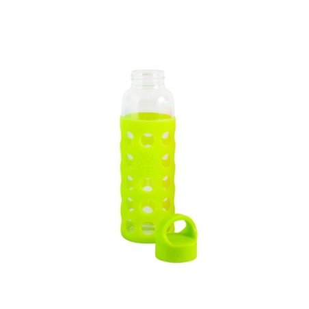 H&H Borosilicate Glass And Silicone Bottle 360 Ml Fluorescent Green