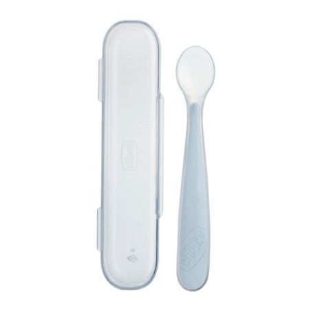 Chicco Silicone Spoon Case Grey For 6 Months And Above