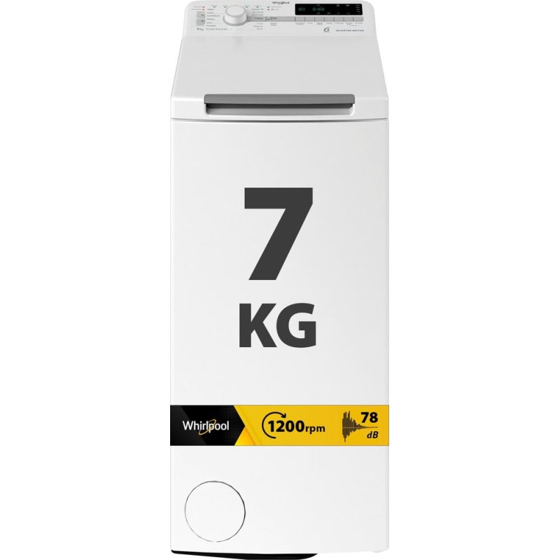 Whirlpool TDLR7251FR washing machine Top-load 7 kg 1200 RPM White