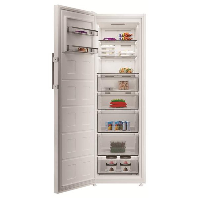 Congélateur vertical, 186,5*59,5 cm - Blanc - Classe E - No Frost - 34 *
