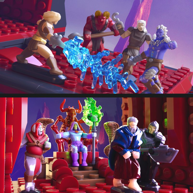 Masters of the Universe Mattel Brick Shop Construction Set Snake Mountain